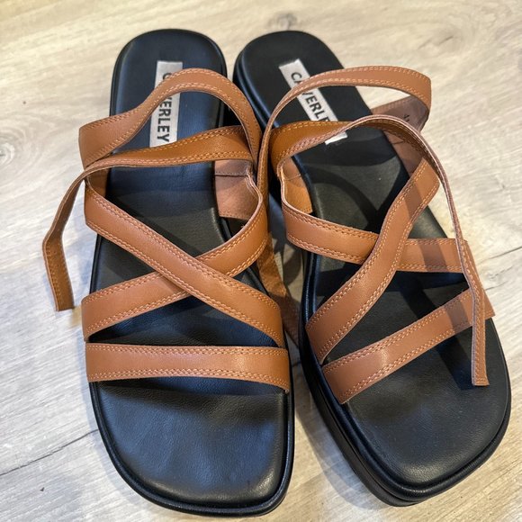 COPY - CAVERLEY Cal Wedge Sandals - brown, size 11 - Picture 3 of 7